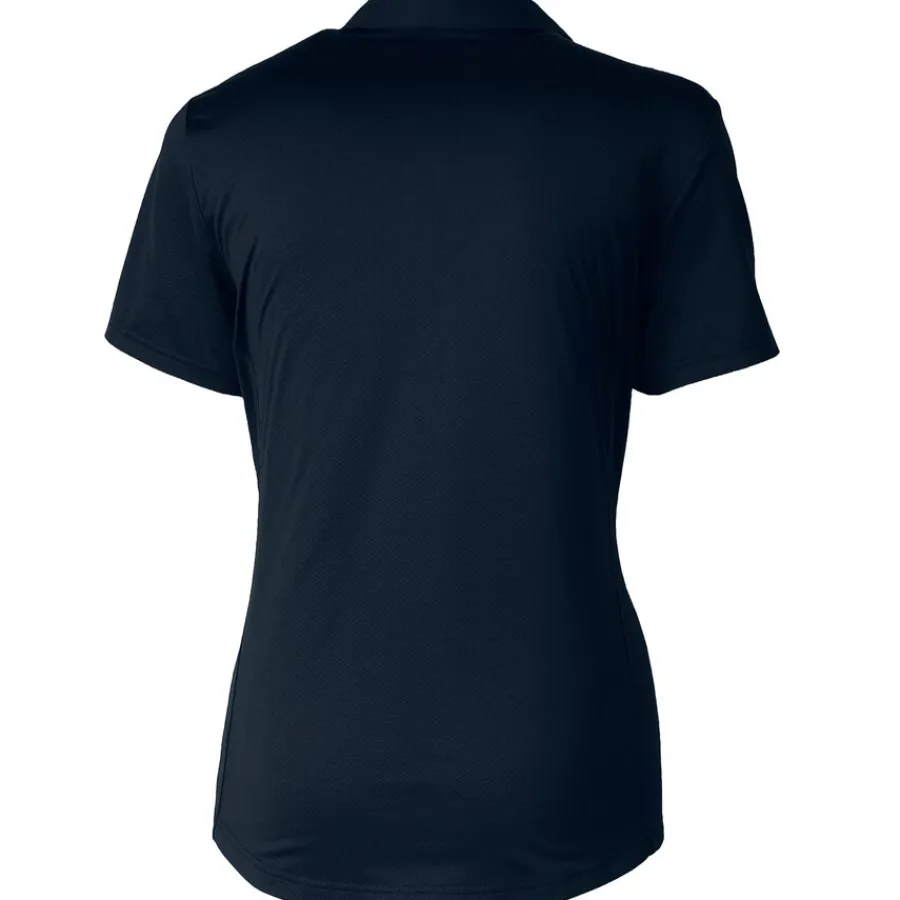 Women New York Jets Polos^Women's Cutter & Buck Navy Americana Prospect Textured Stretch Polo