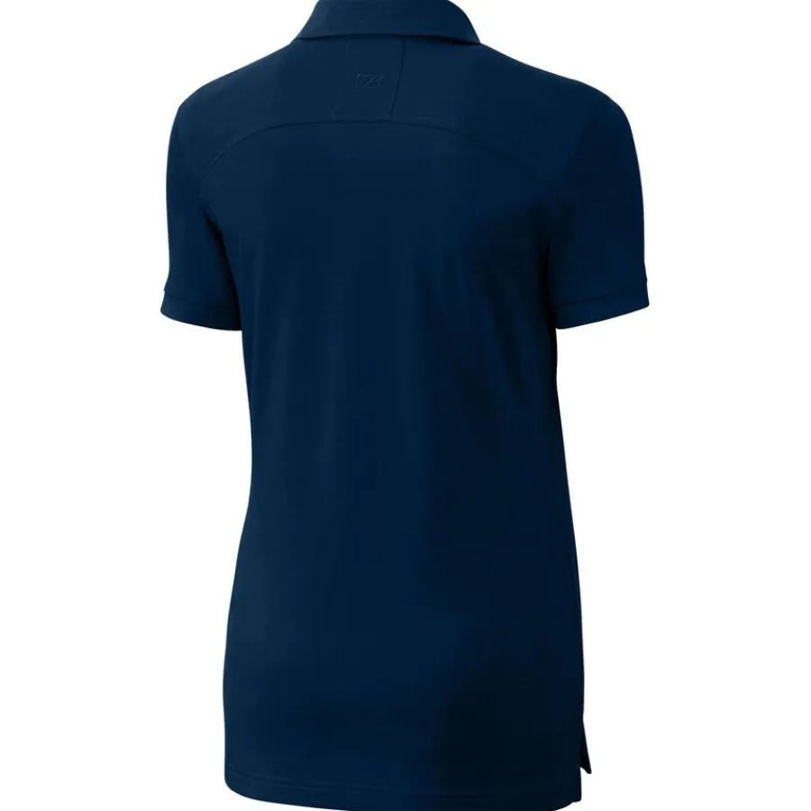Women New York Jets Polos^Women's Cutter & Buck Navy Advantage DryTec Tri-Blend Pique Polo