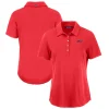 Women New York Jets Polos^Women's Cutter & Buck Red Coastline Epic Comfort Eco Recycled Polo