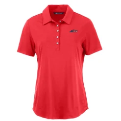 Women New York Jets Polos^Women's Cutter & Buck Red Coastline Epic Comfort Eco Recycled Polo