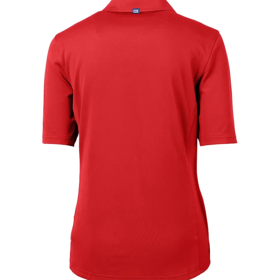 Women New York Jets Polos^Women's Cutter & Buck Red Virtue Eco Pique Recycled Polo