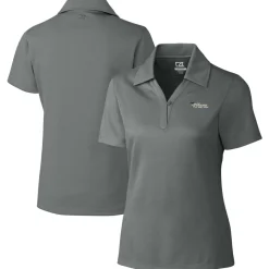 Women New York Jets Polos^Women's Cutter & Buck Steel Throwback Logo Genre DryTec Textured Polo