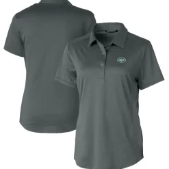 Women New York Jets Polos^Women's Cutter & Buck Steel Prospect Textured Stretch Polo
