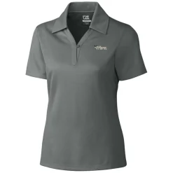 Women New York Jets Polos^Women's Cutter & Buck Steel Throwback Logo Genre DryTec Textured Polo