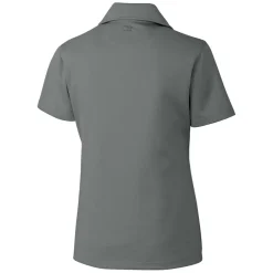 Women New York Jets Polos^Women's Cutter & Buck Steel Throwback Logo Genre DryTec Textured Polo