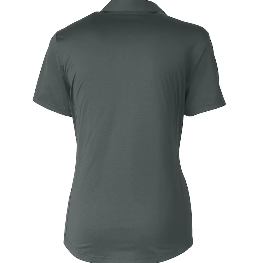 Women New York Jets Polos^Women's Cutter & Buck Steel Prospect Textured Stretch Polo