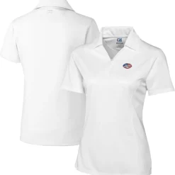 Women New York Jets Polos^Women's Cutter & Buck White Genre DryTec Textured Polo