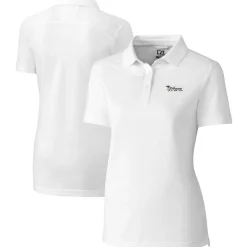 Women New York Jets Polos^Women's Cutter & Buck White Throwback Logo Advantage Tri-Blend Pique Polo