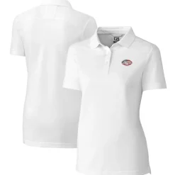 Women New York Jets Polos^Women's Cutter & Buck White Advantage DryTec Tri-Blend Pique Polo