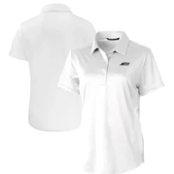 Women New York Jets Polos^Women's Cutter & Buck White Prospect Eco Textured Stretch Recycled Polo
