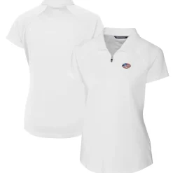 Women New York Jets Polos^Women's Cutter & Buck White Forge Stretch Polo