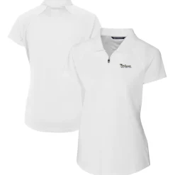 Women New York Jets Polos^Women's Cutter & Buck White Throwback Logo Forge Stretch Polo