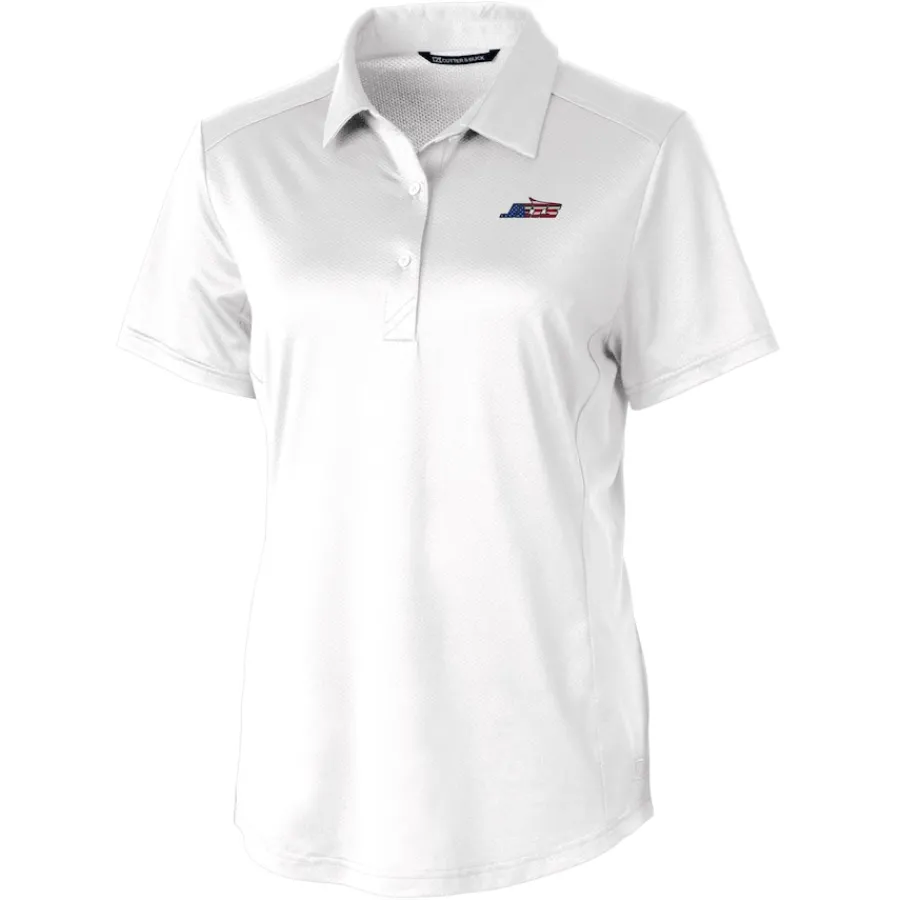 Women New York Jets Polos^Women's Cutter & Buck White Prospect Eco Textured Stretch Recycled Polo