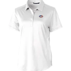 Women New York Jets Polos^Women's Cutter & Buck White Americana Prospect Textured Stretch Polo