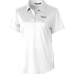 Women New York Jets Polos^Women's Cutter & Buck White Throwback Logo Prospect Textured Stretch Polo