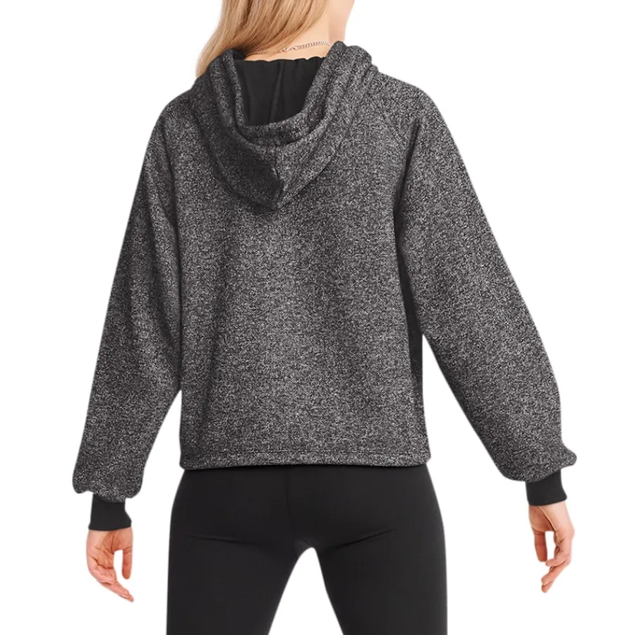 Women New York Jets Sweatshirts & Fleece | Women^Women's DKNY Sport Black Debbie Dolman Raglan Pullover Hoodie