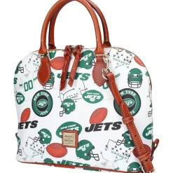 Women New York Jets Accessories | Purses^Women's Dooney & Bourke Gameday Zip Zip Satchel