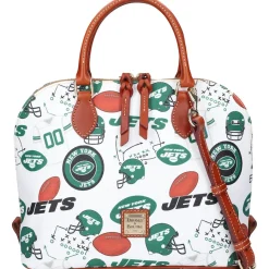 Women New York Jets Accessories | Purses^Women's Dooney & Bourke Gameday Zip Zip Satchel