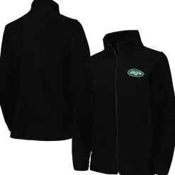 Women New York Jets Jackets^Women's Dunbrooke Black Hayden Polar Fleece Full-Zip Jacket