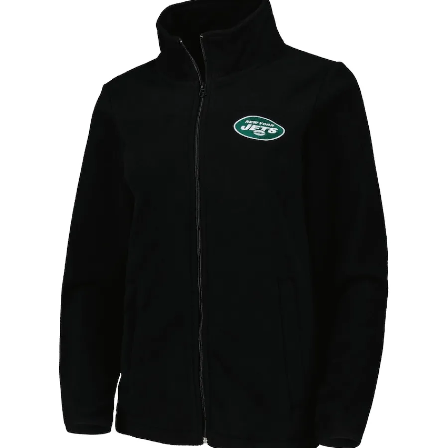 Women New York Jets Jackets^Women's Dunbrooke Black Hayden Polar Fleece Full-Zip Jacket