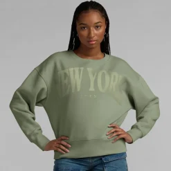 Women New York Jets Sweatshirts & Fleece | Women^Women's Fanatics Green Elements Pullover Sweatshirt