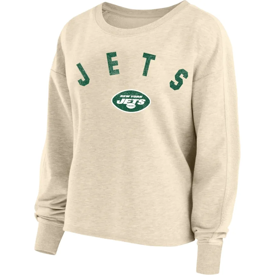Women New York Jets Plus Sizes | Sweatshirts & Fleece^Women's Fanatics Aaron Rodgers Oatmeal Plus Size Name & Number Crew Pullover Sweatshirt
