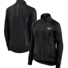 Women New York Jets Jackets^Women's Fanatics Black Studio Fitted Full-Zip Gym Track Jacket
