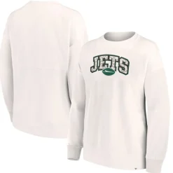 Women New York Jets Sweatshirts & Fleece | Women^Women's Fanatics Cream Leopard Team Pullover Sweatshirt