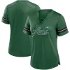 Women New York Jets T-Shirts | Women^Women's Fanatics Green Play Script Lace-Up T-Shirt