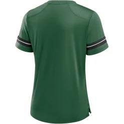 Women New York Jets T-Shirts | Women^Women's Fanatics Green Play Script Lace-Up T-Shirt
