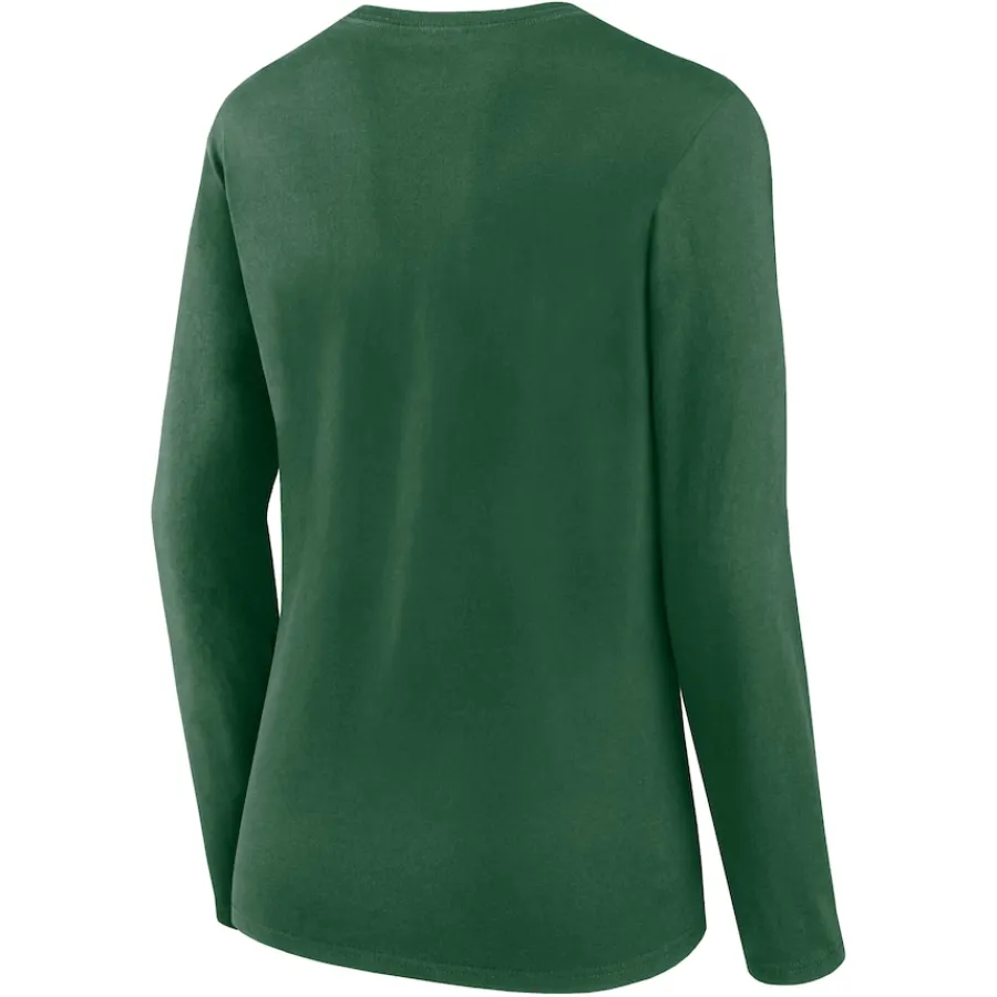 Women New York Jets Plus Sizes^Women's Fanatics Green Plus Size Foiled Play Long Sleeve T-Shirt