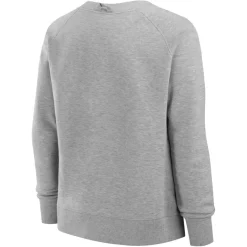 Women New York Jets Sweatshirts & Fleece | Women^Women's Fanatics Heather Gray Hit Hard Fleece Pullover Sweatshirt