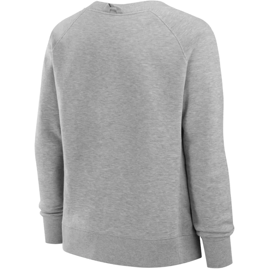 Women New York Jets Sweatshirts & Fleece | Women^Women's Fanatics Heather Gray Hit Hard Fleece Pullover Sweatshirt