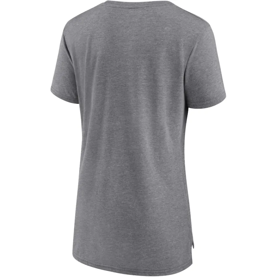 Women New York Jets T-Shirts | Women^Women's Fanatics Heather Gray Up The Middle Tri-Blend T-Shirt