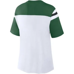 Women New York Jets T-Shirts | Women^Women's Fanatics White/Green Cheer Chant Fashion Crop Top