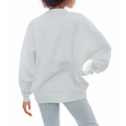 Women New York Jets Jackets | Sweatshirts & Fleece^Women's Gameday Couture Ash Gridiron Goals Premium Drop Shoulder Pullover Sweatshirt