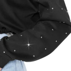 Women New York Jets Jackets^Women's Gameday Couture Black Like A Star Scrunch Waist Pullover Hoodie