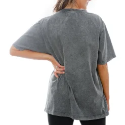 Women New York Jets T-Shirts | Women^Women's Gameday Couture Gray Tackle Titan Relaxed Fit T-Shirt