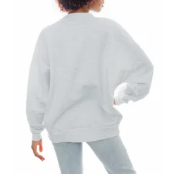 Women New York Jets Jackets | Sweatshirts & Fleece^Women's Gameday Couture Oatmeal Superstar Premium Fleece Drop Shoulder Pullover Sweatshirt