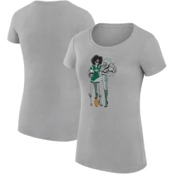 Women New York Jets Jackets^Women's G-III 4Her By Carl Banks Heather Gray Football Girls Fitted T-Shirt