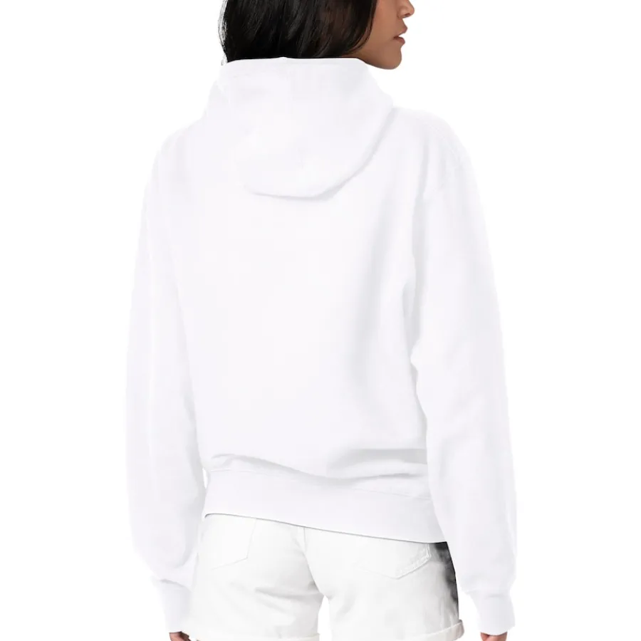 Women New York Jets Jackets^Women's G-III 4Her By Carl Banks White Flowers Team Logo Graphic Fleece Pullover Hoodie