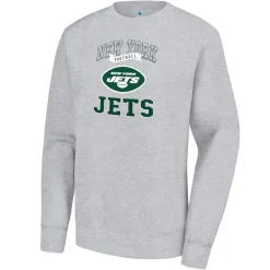 Women New York Jets Jackets | Sweatshirts & Fleece^Women's G-III 4Her By Carl Banks Heather Gray Team Tri-Blend Fleece Pullover Sweatshirt