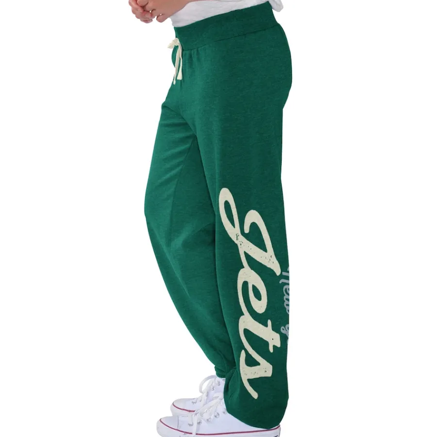 Women New York Jets Shorts & Pants^Women's G-III 4Her By Carl Banks Green Scrimmage Fleece Pants