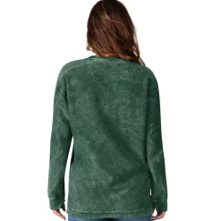 Women New York Jets Sweatshirts & Fleece | Women^Women's G-III 4Her By Carl Banks Green Comfy Cord Pullover Sweatshirt