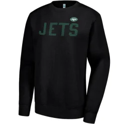 Women New York Jets Jackets | Sweatshirts & Fleece^Women's G-III 4Her By Carl Banks Black Dot Print Fleece Pullover Sweatshirt