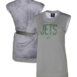 New York Jets Tank Tops^Women's Gray No Sweat Tank Top
