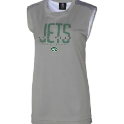 New York Jets Tank Tops^Women's Gray No Sweat Tank Top