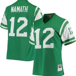 Women New York Jets Jerseys | Women^Women's Mitchell & Ness Joe Namath Green 1969 Legacy Replica Jersey