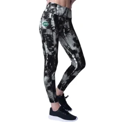 Women New York Jets Shorts & Pants^Women's MSX By Michael Strahan Black Serena Tie-Dye Leggings