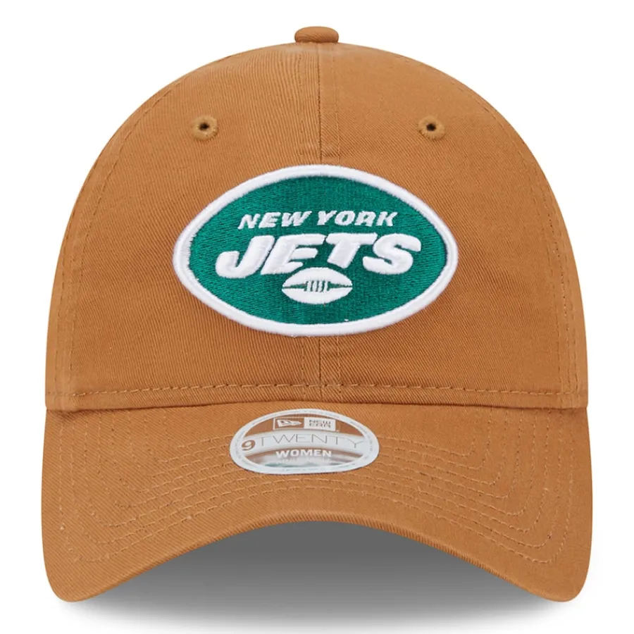 Women New York Jets Hats | Women^Women's New Era Brown Main Core Classic 2.0 9TWENTY Adjustable Hat